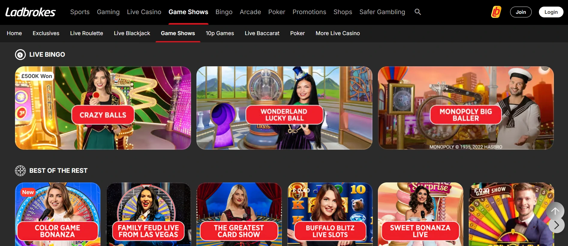 Ladbrokes kasinosivusto